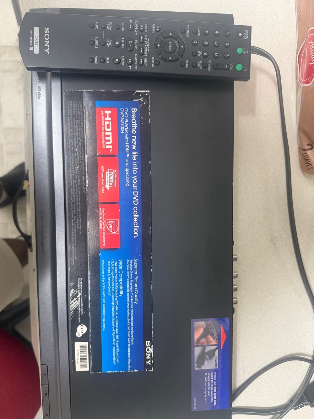 Sony DVP-NS700H CD DVD Player HDMI 1080p Upscaling w/ Remote Tested Working.
